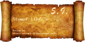 Stumpf Illés névjegykártya